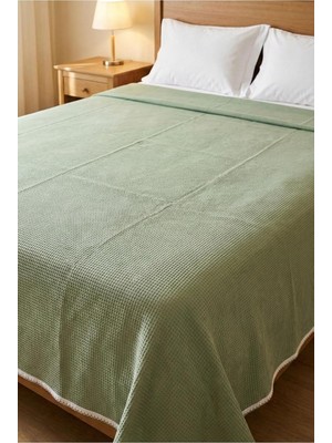 Asitan %100 Pamuk Çift Kişilik Waffle Pike Yatak Örtüsü 180X230 Cm, 8698457500994