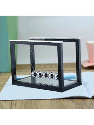 Moontime Alaçatı Newton Balans Beşiği Balance Aynalı Denge Karar Stres Sarkaç Topu