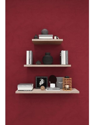 Asitan Asra Trend Modern 3'lü Uçan Raf Çok Amaçlı Duvar Rafı ORGANIZER%100 Mdf Kitaplık Mutfak Banyo