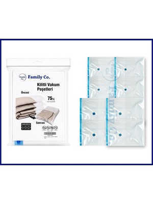Asitan Vakumlu Hurç Poşet Setleri 8 Parça 50X70-4, 60X80-4