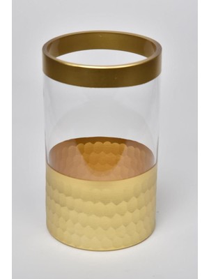 Asitan STCV-150 Vetro Kesme Cam Uzun Vazo Gold, 12X12X20CM