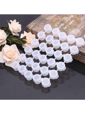 Asitan 20 Gözlü Boya Kutusu 4 ml Kapaklı Plastik Boya Saklama Kutusu Boncuk Kutusu Lens Kutusu Mini Orga