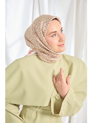 Silk Home Twill Ipek Eşarp Mini Bouquet Krem