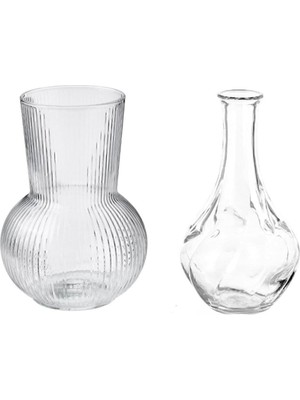 Asitan Dekoratif Cam Vazo 2'li 17 cm