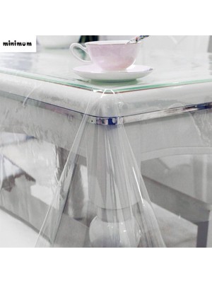 Asitan Şeffaf Pvc Masa Örtüsü 140/220 Cm, 0.15MM Kalınlık | Su Geçirmez, Esnek Malzeme, Düz Tasarı
