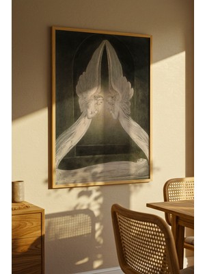 Lia Gallery Guarded By Angels - William Blake - Çerçeveli Tablo