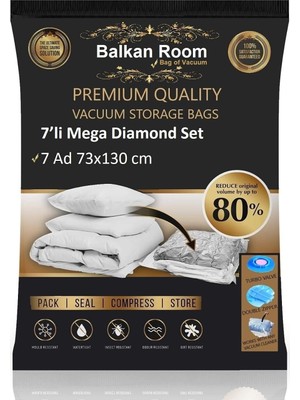 Asitan Vakum Hurcu 7'li Mega Diamond Set Vakumlu Hurç Vakumlu Poşet (7)