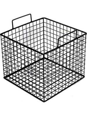 Asitan Metal Tel Sepet Dekoratif Saklama Kabı Kare Model WD-243K