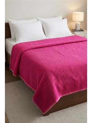 Asitan %100 Pamuk Çift Kişilik Waffle Pike Yatak Örtüsü 180X230 Cm, 8698457507092