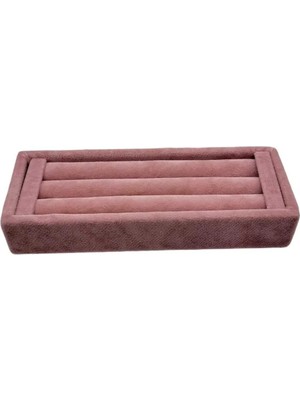 Moontime Alaçatı Yerli Ufak Kadife Sosisli Pembe Yüzük Standı (Aydindecor)