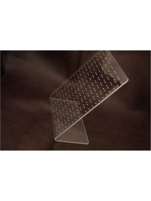 Moontime Alaçatı Küçük Pleksi Ayaklı Şeffaf 18-14 cm Küpe Standı (Aydındecor)