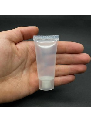 Moontime Alaçatı Şeffaf Boş Krem Tüpü 20ML , Vidalı Kapaklı Merhem Tüpü ,  Şeffaf Lipgloss Tüp 20 ml x 3 Adet