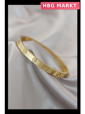 HBG Markt Mey Ithalat® 316L Çelik Gold Renk Bileklik