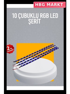 HBG Markt LED Yağmur Işığı Seti 10'lu Meteor Çubuk Kayan Yıldız Efektli