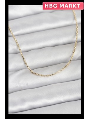 HBG Markt Mey Ithalat® cm 14K Gold Renk Zincirli 60 cm Kadın Kolye