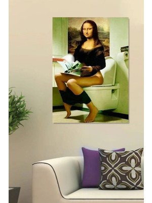Moontime Alaçatı Komik Wc Tuvalet Banyo Kanvas Tablo Ev Duvar Salon Hediyelik Dekarasyon Süsü Ölçü Seçmeyi Unutmayını