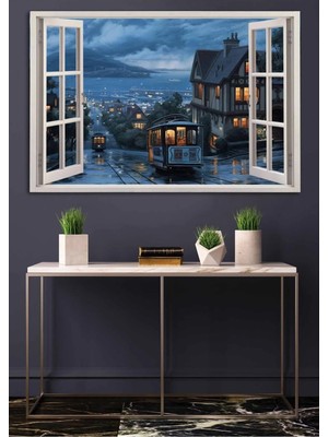 Moontime Alaçatı Istanbul Resimli Duvar Dekorasyon Kanvas Tablo ISTN-57-113