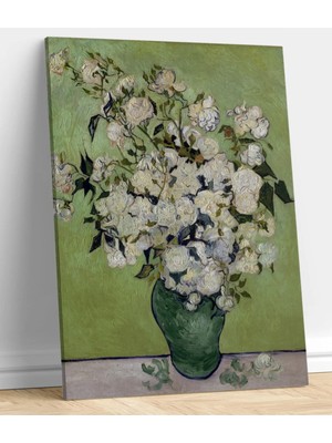 Moontime Alaçatı Vincent Van Gogh - Vase Of Roses Tablo - 40CM x 60CM