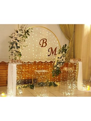 Moontime Alaçatı Süslü Pleksi Harf Söz-Nişan-Kına H: 30 cm Çift Harf Gold ve Gümüş Renk Seçeneği Baş Harf Lüx Pleksi