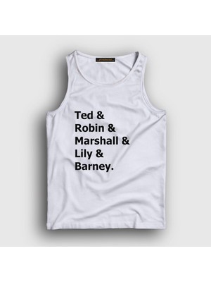 Presmono Unisex Beyaz Names How I Met Your Mother Atlet