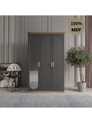 Flances Soho 3 Kapak Mdf Gardırop