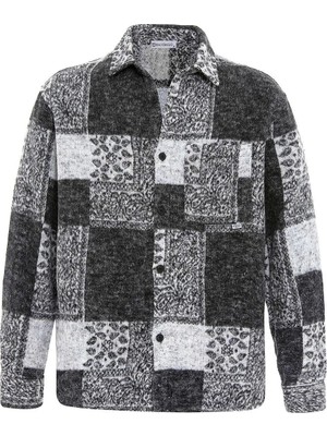 S13 Store Cep Detaylı Kare Desenli Oversize Oduncu Gömlek