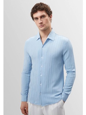 S13 Store Kırışık Görünümlü Erkek Gömlek