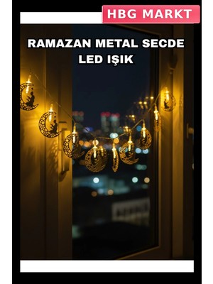 HBG Markt Secde Eden Adam Silüetli Ay Tasarımlı Ramazan LED Işığı