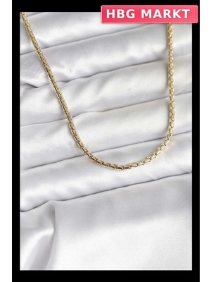 HBG Markt Mey Ithalat® 14K Gold Renk Kaplama Zincir Model cm Kadın Kolye