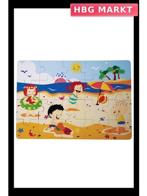 HBG Markt Mey Ithalat® CS-1282 Yaz  Ahşap Yer Puzzle