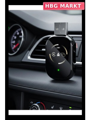 HBG Markt Kablosuz Carplay ve Android Auto Dönüştürücü