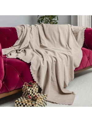Koltuk Örtüsü Şönil Kaymaz Çift Taraflı Çekyat Örtüsü Koltuk Şalı 175X215 - Camel