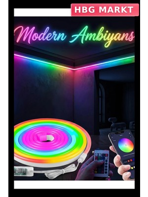 HBG Markt Dekoratif Rgb Neon LED Şerit Işık 3 Metre