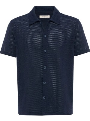 S13 Store Dokulu Kısa Kollu Erkek Gömlek