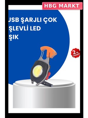 HBG Markt Mey Ithalat® Çok Modlu LED Işıklı Pratik Anahtarlık