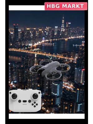 HBG Markt Çift Bataryalı LED Işıklı Drone Hafif ve Kompakt