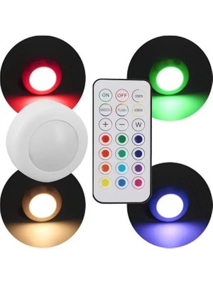 Canarino Powermaster PM-27186 LED Mobilya Merdiven Pilli Aydınlatma 3m Yapışkanlı Kumandalı Rgb + 4000K (8'li Paket)