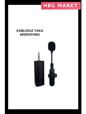 HBG Markt Kablosuz Yaka Mikrofonu Profesyonel Ses Kaydı Gürültü Önleme