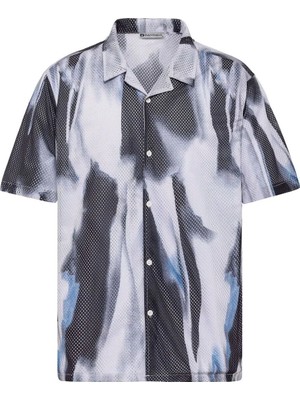 S13 Store Desenli Fitilli Oversize Gömlek