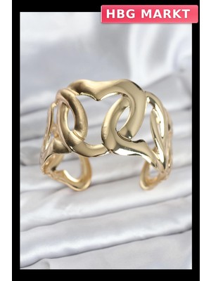 HBG Markt Mey Ithalat® Pirinç Gold Renk Vintage Kadın Bileklik