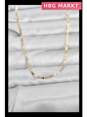 HBG Markt Mey Ithalat® cm 14K Gold Renk Zincir Model 60 cm Kadın Kolye
