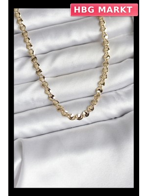 HBG Markt Mey Ithalat® 14K Gold Renk Kaplama Zincir Model cm Kadın Kolye