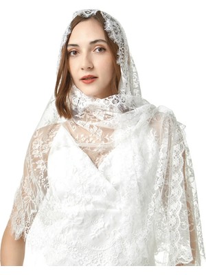 Moontime Alaçatı Vintage Esintili Dantel Şal Duvak