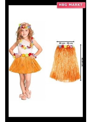 HBG Markt Hawaii Hula Eteği Turuncu Renk 40 cm