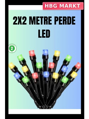 HBG Markt Mey Ithalat® Su Geçirmez Pil Çalışan LED Perde Işık – Iç ve Dış Mekan