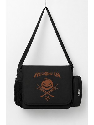 Fuddy Moda Unisex Rock Band Helloween Baskılı Postacı Çantası