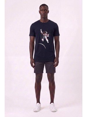 Blow Up Gmail Future Gen Astrnot Siyah Dar Kalıp Erkek T-Shirt 141673