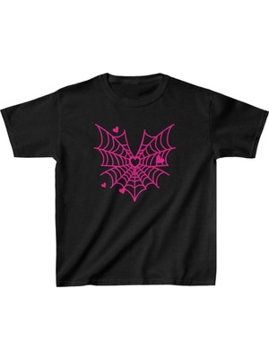 Tarz Yeri Unisex Çocuk Baskılı T-Shirt - Siyah