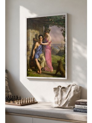 Lia Gallery The Origin Of Painting - Heinrich Eddelien - Çerçeveli Tablo