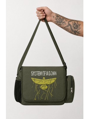 Fuddy Moda Unisex Rock Band System Of A Down Baskılı Postacı Çantası